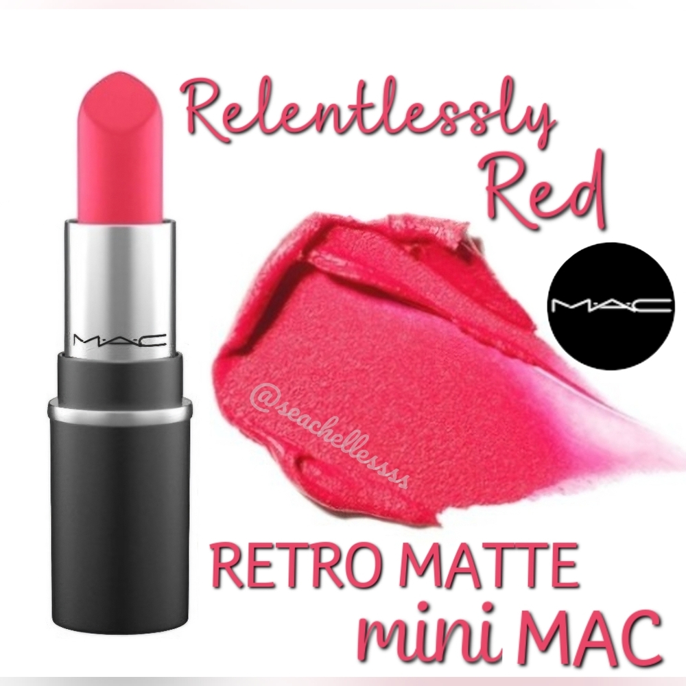 MAC Cosmetics Retro Matte Mini Lipstick Relentlessly Red Brand New In Box - Picture 2 of 8